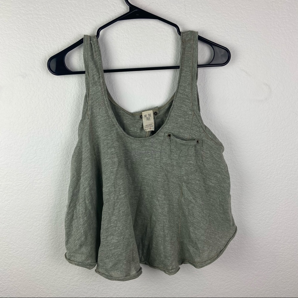 Free People We The Free Olive Green Tank Crop Top